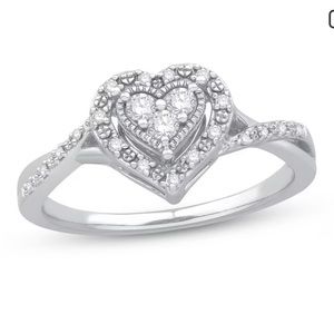 Kay Jewelers- Sterling Silver 1/5 carat diamond ring.